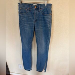 Madewell Classic Blue Jeans with Bottom slits